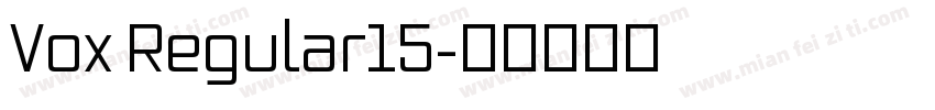 Vox Regular15字体转换